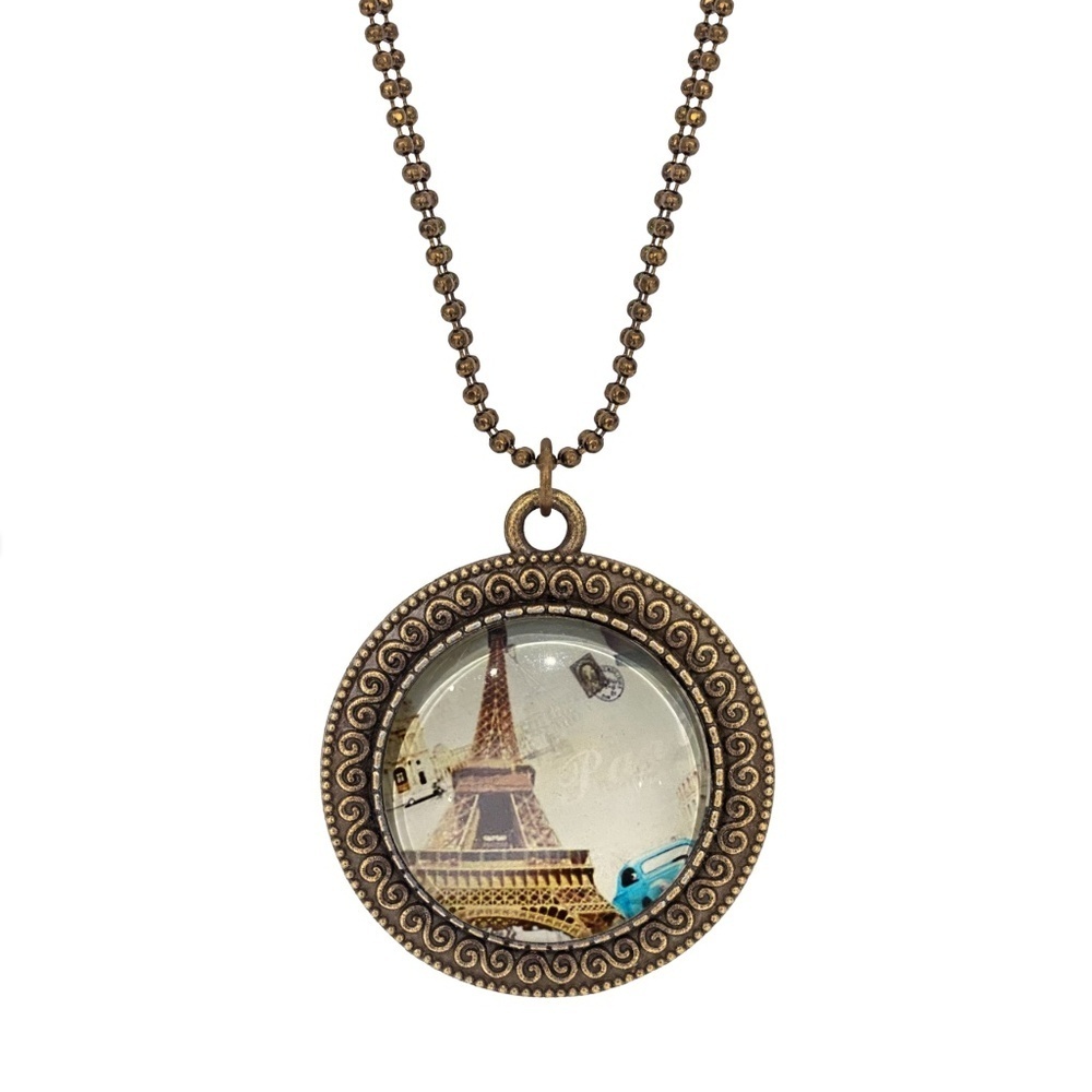 NWT Handmade One-of-a-Kind Eiffel Tower Pendant Necklace
